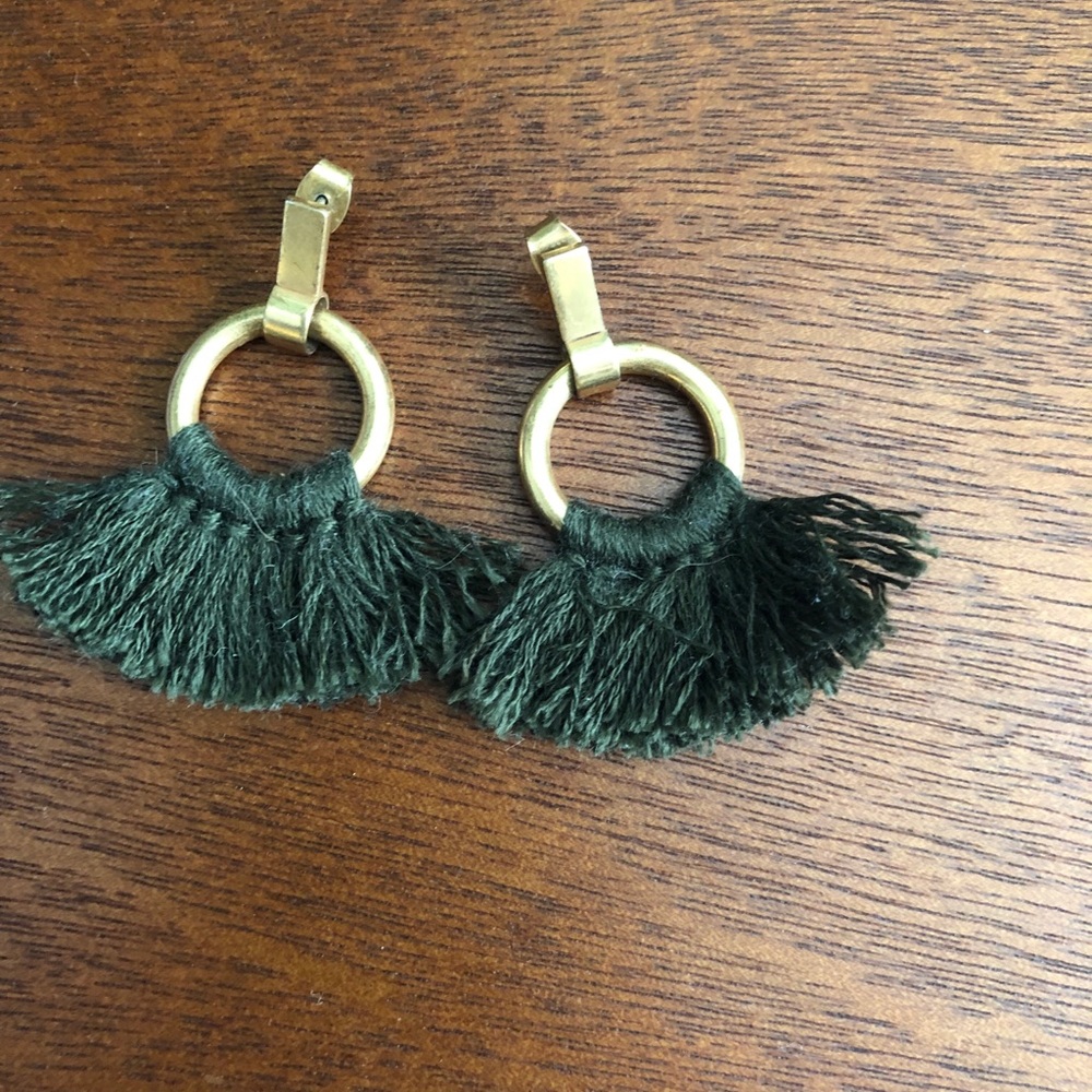 Madewell Forest green earrings